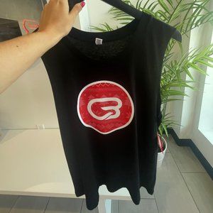 CycleBar Black and Red Vintage Tank Top, NWT, Women's Activewear, Christmas Tank